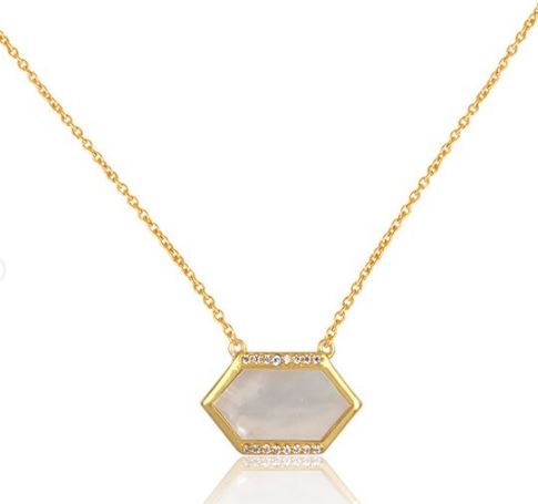 Nekewlam Necklace Dainty Mother Of Pearl Pendent Necklace