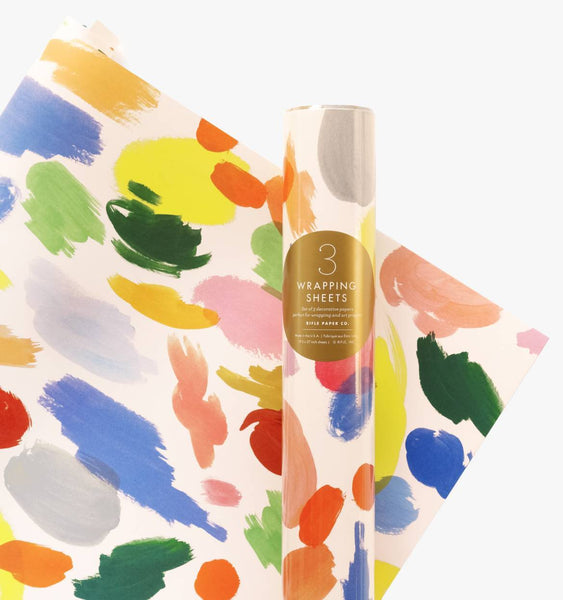 Rifle Paper Co. Wrapping Paper Set Of 3 Sheets Palette
