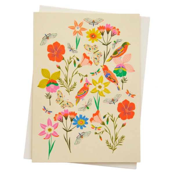 Elvira Van Vredenburgh Designs Card Flowers Butterflies And Bees