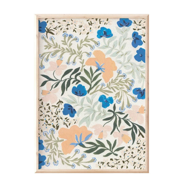 Candice Gray Floral Print A3 Traditional Floral Ivory