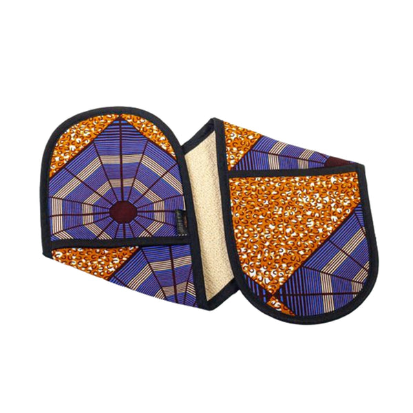 Lolly  &  Kiks Oven Gloves African Wax Fabric Print Bunmi