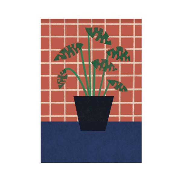 Molly Bland Monstera Plant Greetings Card