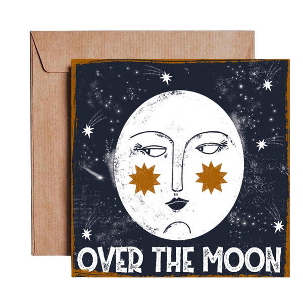 Carole Hillman Card Recycled Paper Over The Moon
