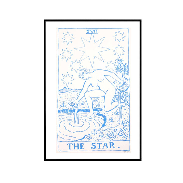 Phoebe Phillips A3 The Star Tarot Print Blue