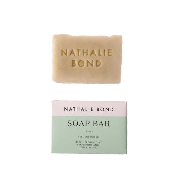 Nathalie Bond Organics Soap Bar Organic Revive Clay Peppermint Eucalyptus