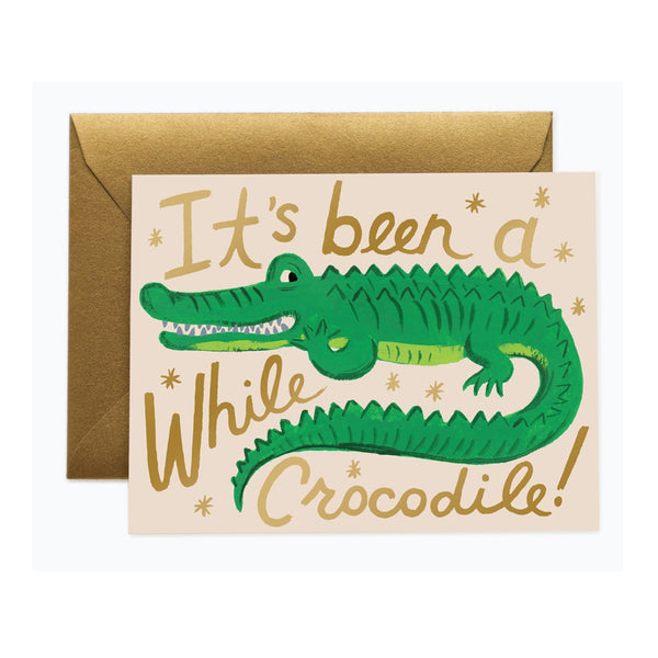 Rifle Paper Co. Card Been A While Crocodile