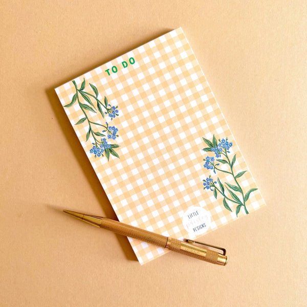 Little Paisley Designs Notepad Gingham
