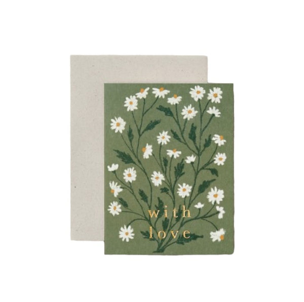 Wanderlust Paper Card With Love Daisies