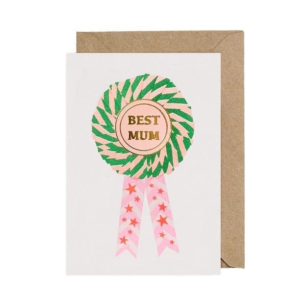 Petra Boase Happy Mothers Day Card Rosette Green