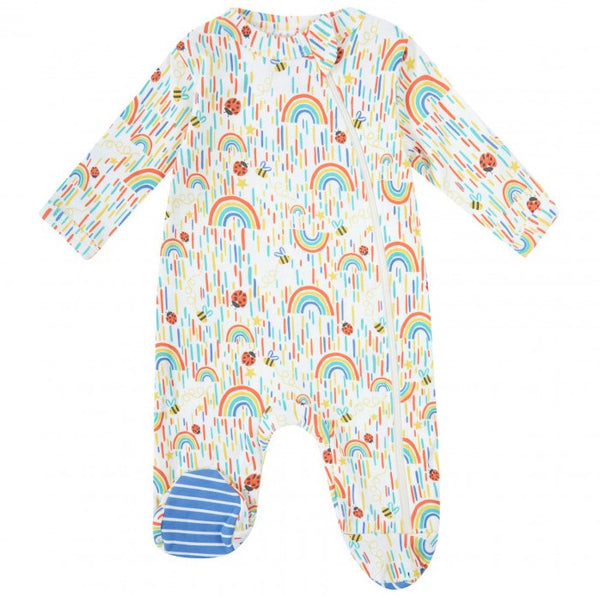 Piccalilly Sleepsuit Romper Footed Organic Cotton Sun Shower