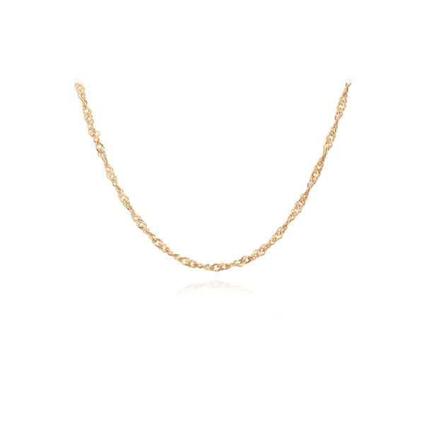 Rachel Jackson London  Mid-length Twist Chain Necklace - Gold