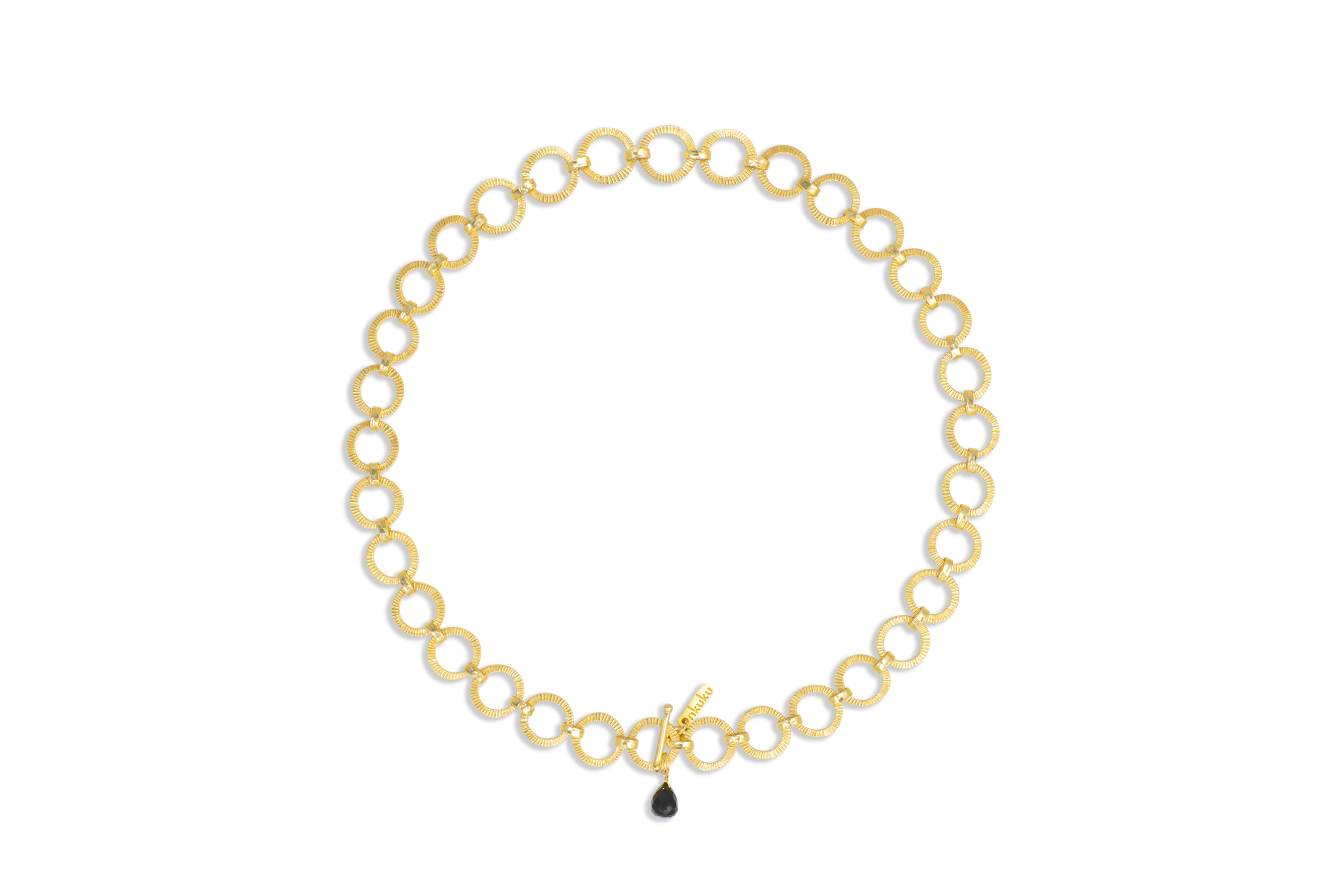 Nkuku Hara Onyx Necklace - Gold