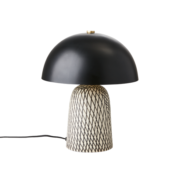 Maitri Fungi Table Lamp M Black/ivory