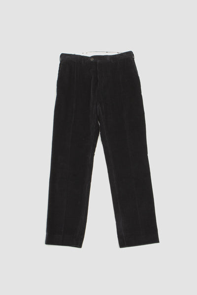 A KIND OF GUISE Relaxed Tailored Trousers Navy Corduroy