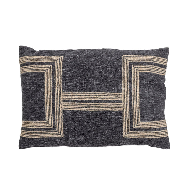 Bloomingville Embroidered Geometric Cushion
