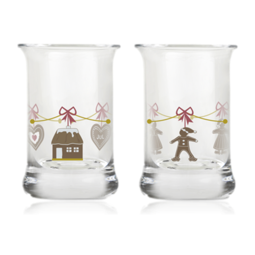 Holmegaard Set of Two Annual Christmas Dram Glasses 