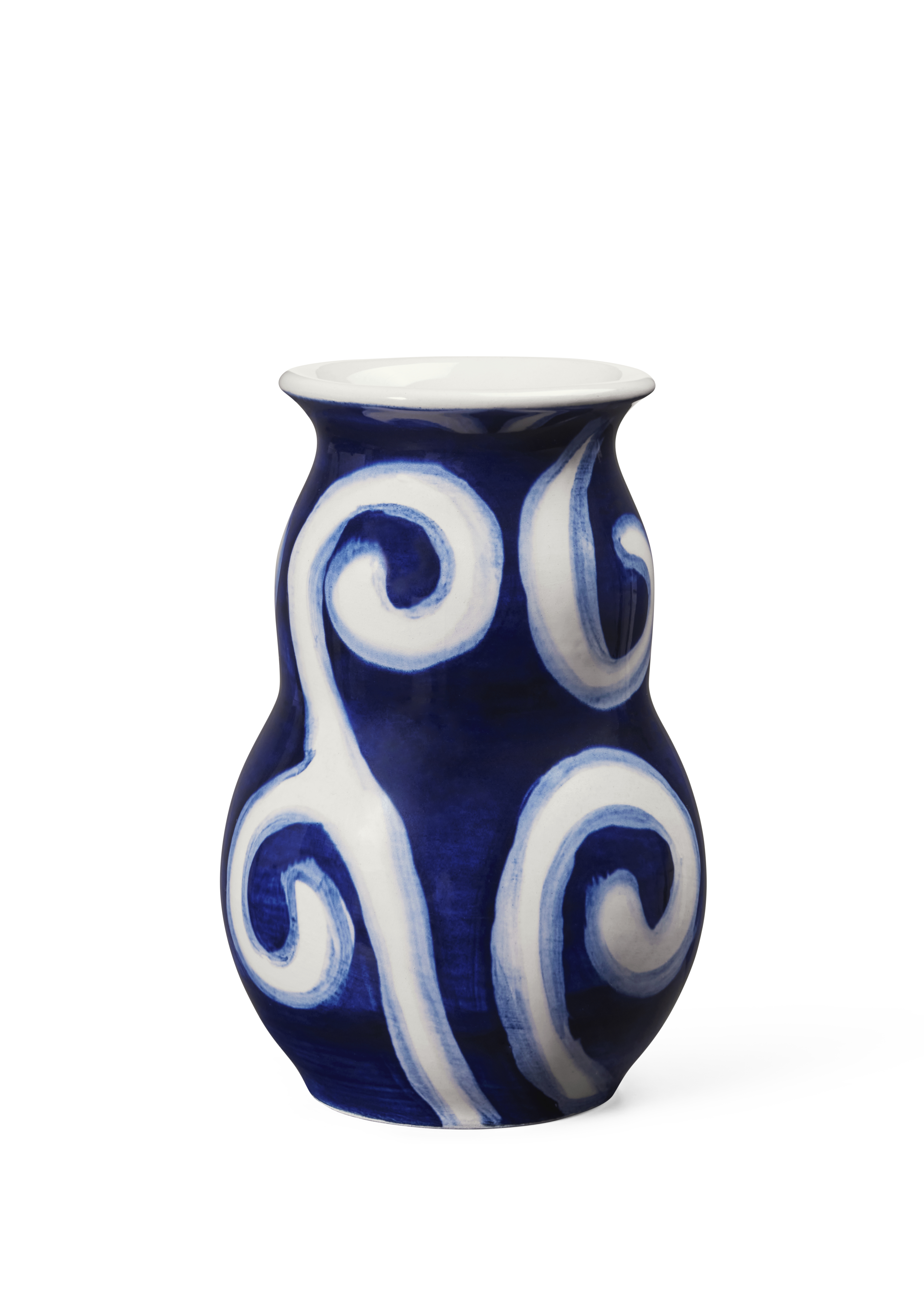Kähler  13cm Blue Ceramic Tulle Vase