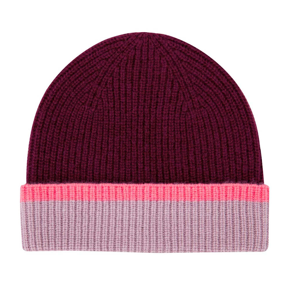 Remember Remember Beanie Hat Made From Wool And Cashmere In Multi-colours Frida Design