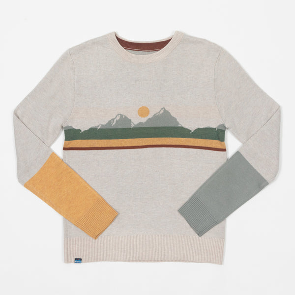 Kavu Hilrose Knit Ski Sweatshirt in Cream & Multi