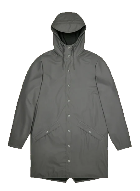 Rains Rains Long Jacket Grey
