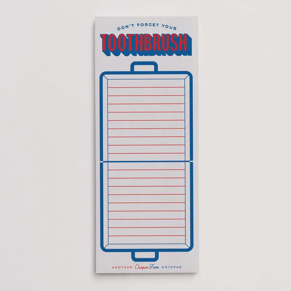 Crispin Finn Don't Forget Your Toothbrush Notepad