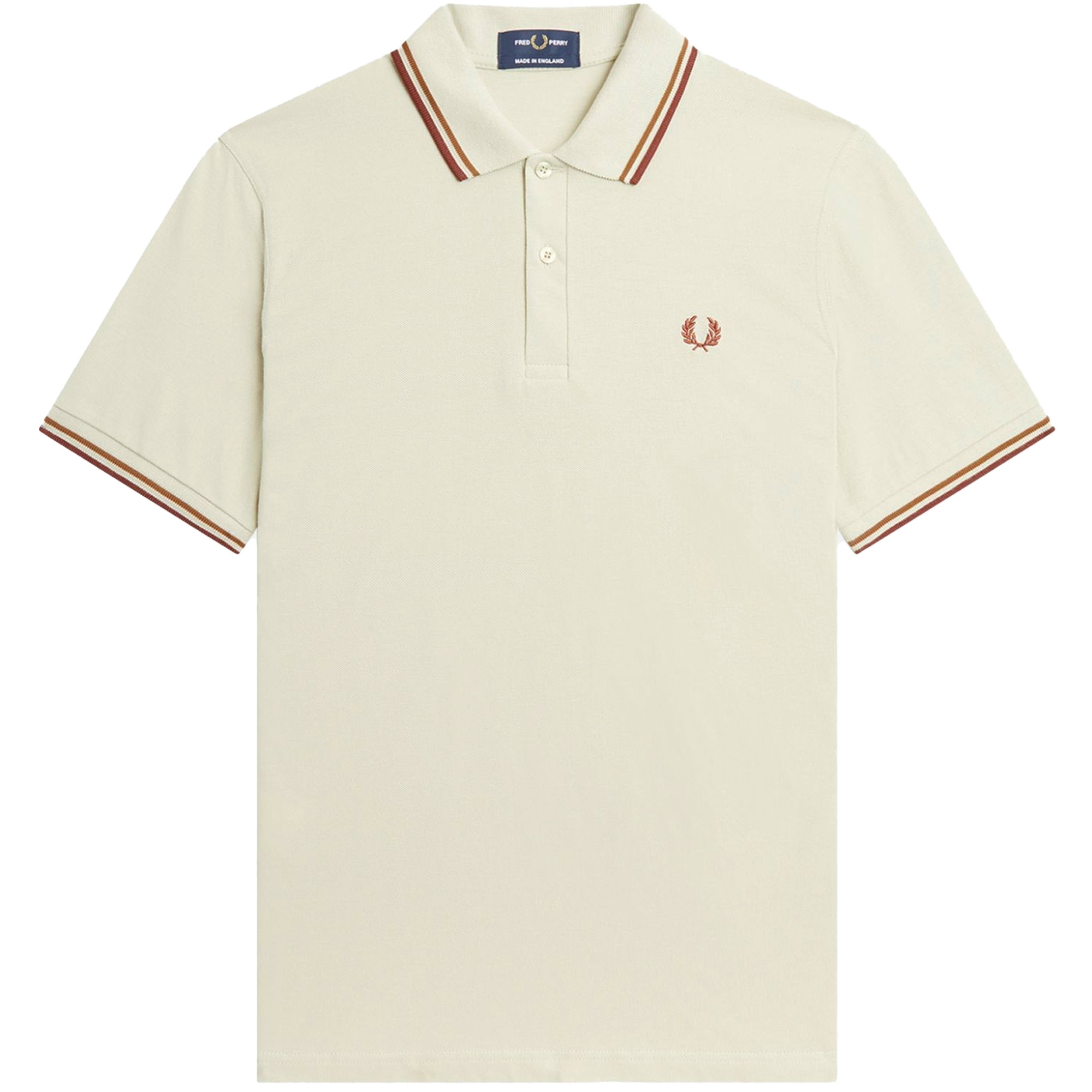 Fred Perry Fred Perry Reissues Original Twin Tipped Polo Oatmeal / Dark Caramel / Whisky Brown
