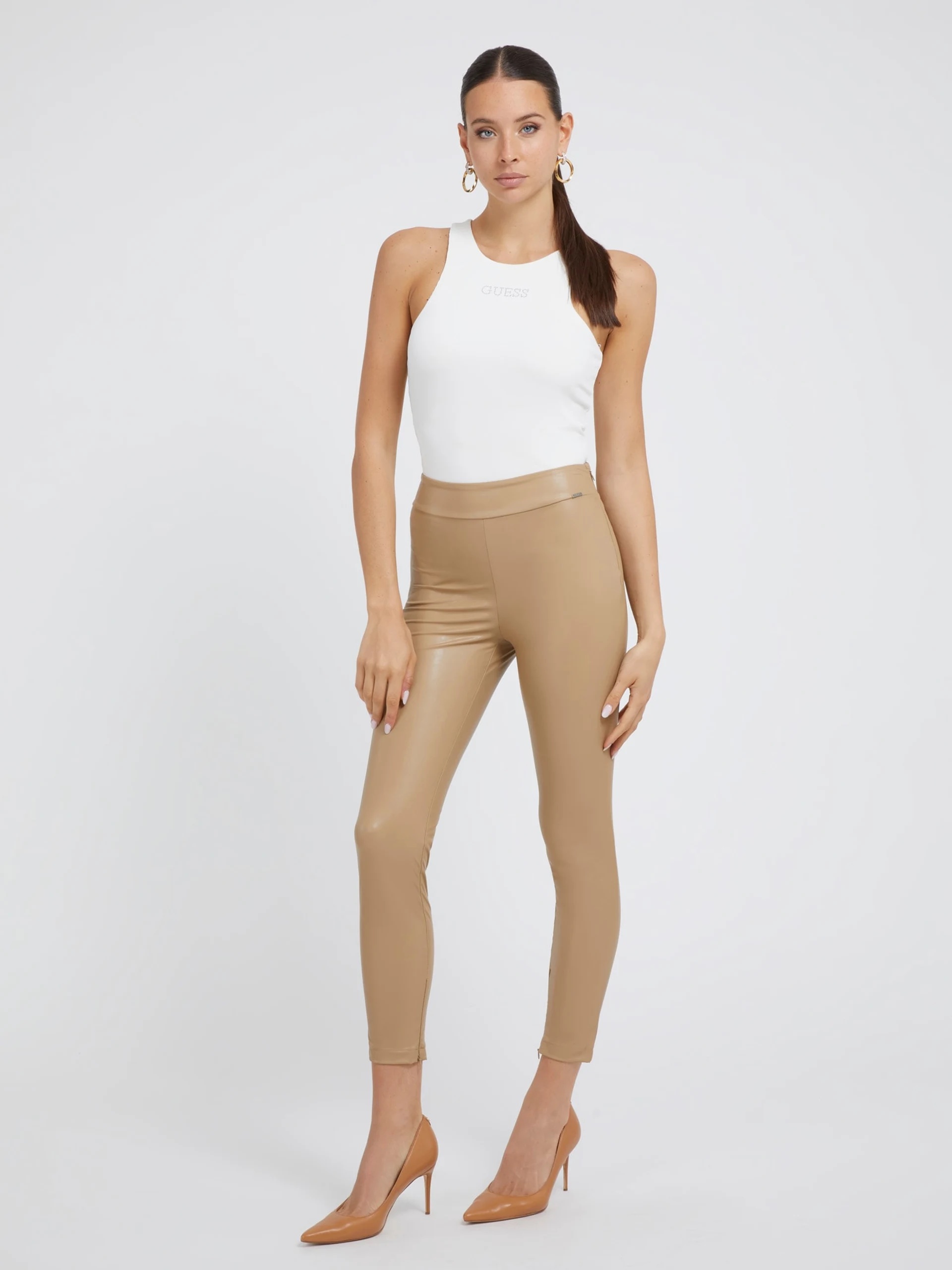 Trouva: New Priscilla Leggings - Foamy Taupe Multi