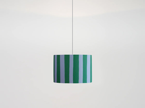 Houseof Small  Blue and Green Stripe Printed Lamp Shade