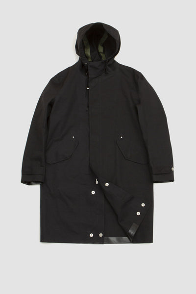  Mackintosh  Granish Hooded Coat Black