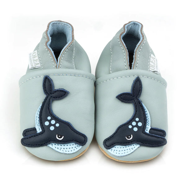 OLEA Soft Baby Moccasins Shoes With Whale Design By