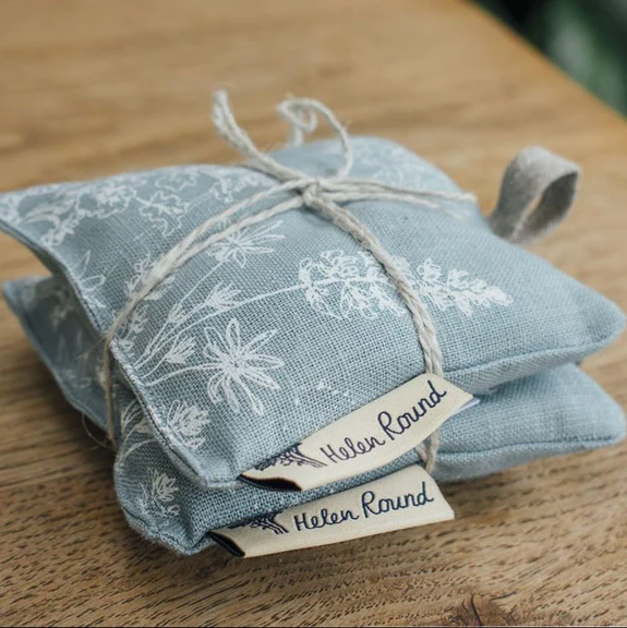 Helen Round Linen Lavender Bags - Set of 2 Garden Design 
