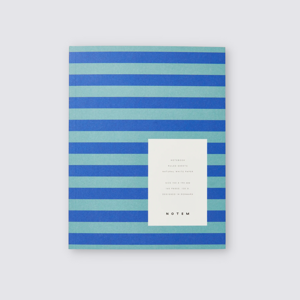 NOTEM Uma Notebook In Ruled - Medium / Blue Stripe