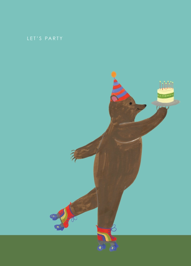 Hutch Cassidy Party Bear Greeting Card