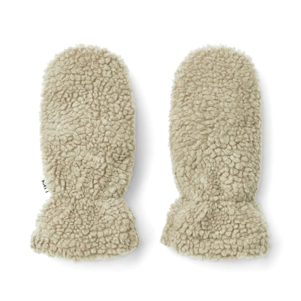 Liewood Grethe Pile and Thermo Mittens In Mist