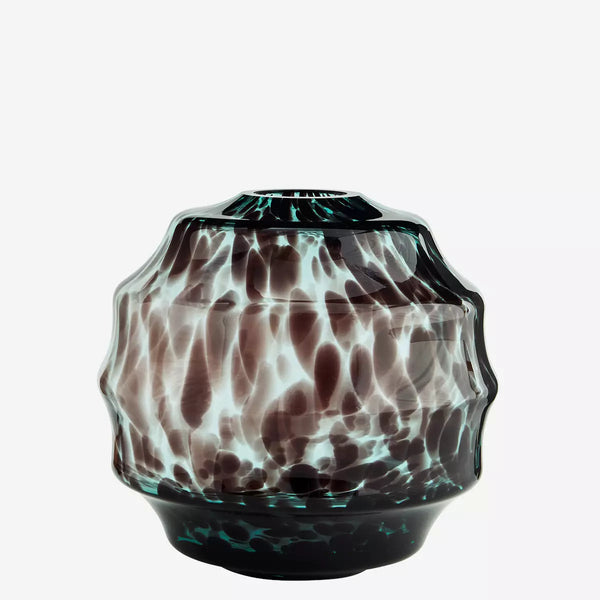 Madam Stoltz Large Mottled Glass Wave Vase