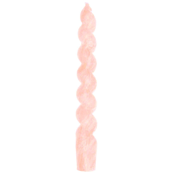 Rico Design Spiral Candle- Marbled, Salmon