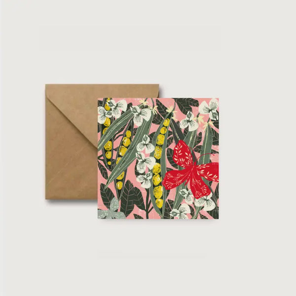 Carole Hillman Peas And Flowers Greeting Card