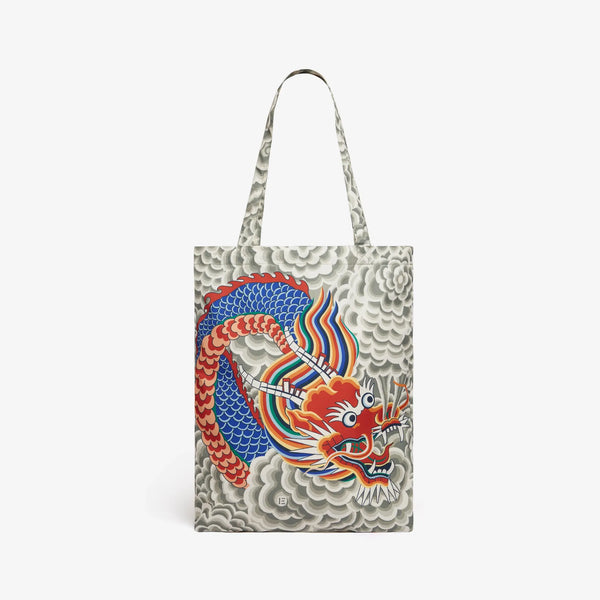 Inouï Editions Borsa Shopper Dragon - Gris