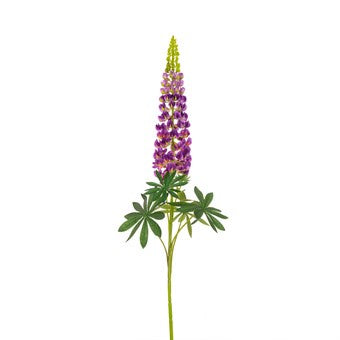 Floral Silk Lupin Spray Purple- 102cm