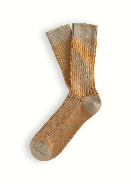 Thunders Love Link Collection Vertical Brown Socks