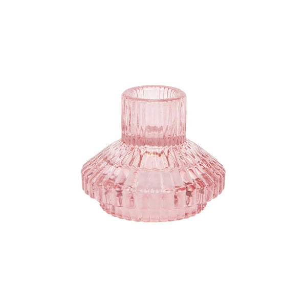 Talking Tables Midnight Forest Pink Glass Candle Holder