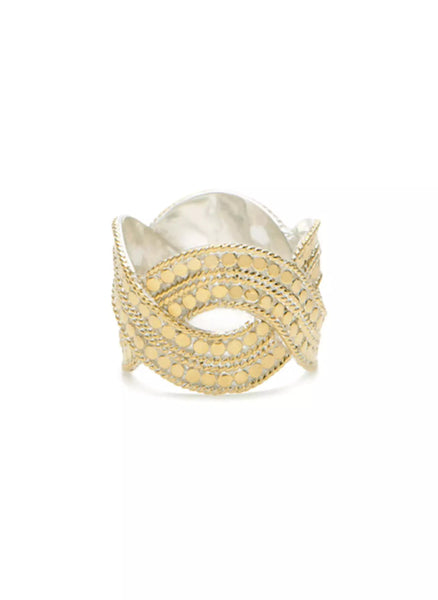 Anna Beck Classic Woven Band Ring - Gold
