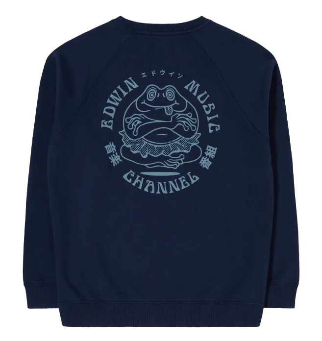 Edwin Music Channel Crew-Necked Sweatshirt (Maritime Blue)