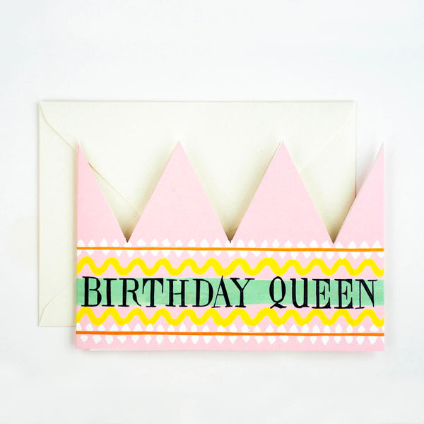 Hadley Cards Birthday Queen Party Hat Card