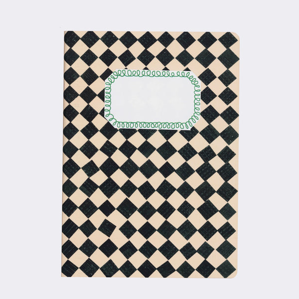Hadley Cards Black and White Chequered Notebook