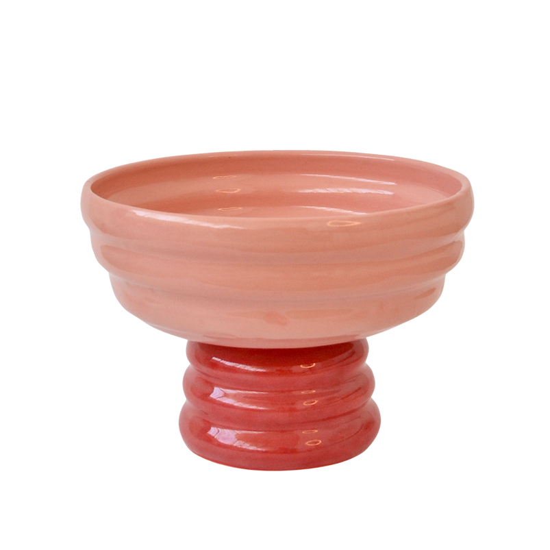 Florence Mytum Ceramics Pink Pedestal Bowl