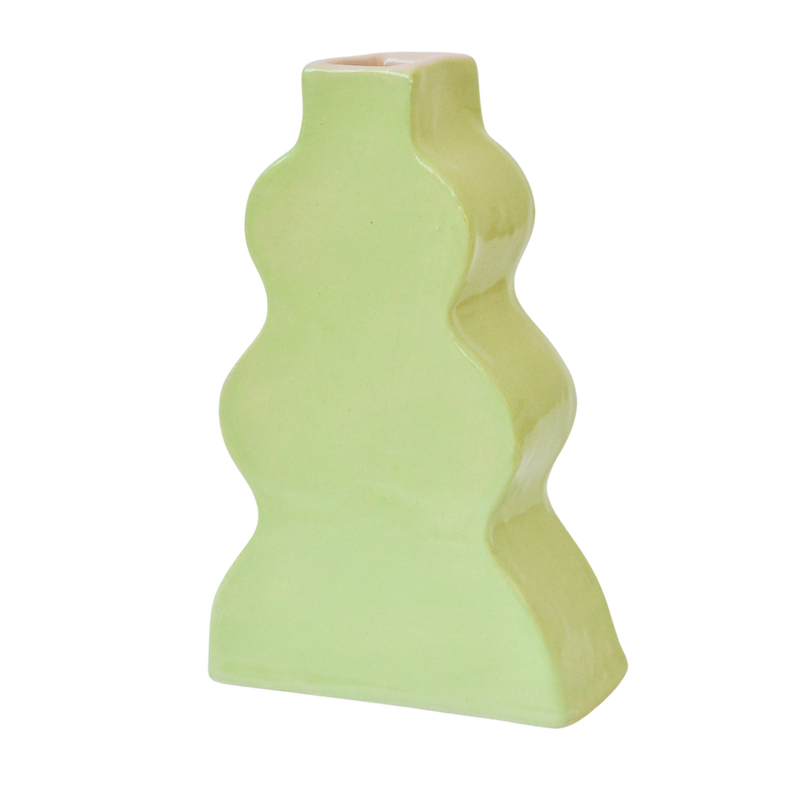 Florence Mytum Ceramics Mint Green Wavy Vase