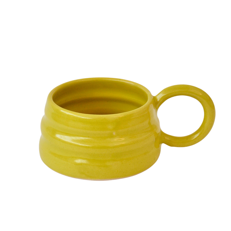 Florence Mytum Ceramics Chartreuse Ripple Mug
