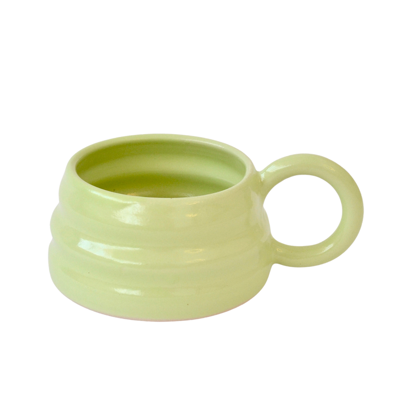Florence Mytum Ceramics Mint Green Ripple Mug