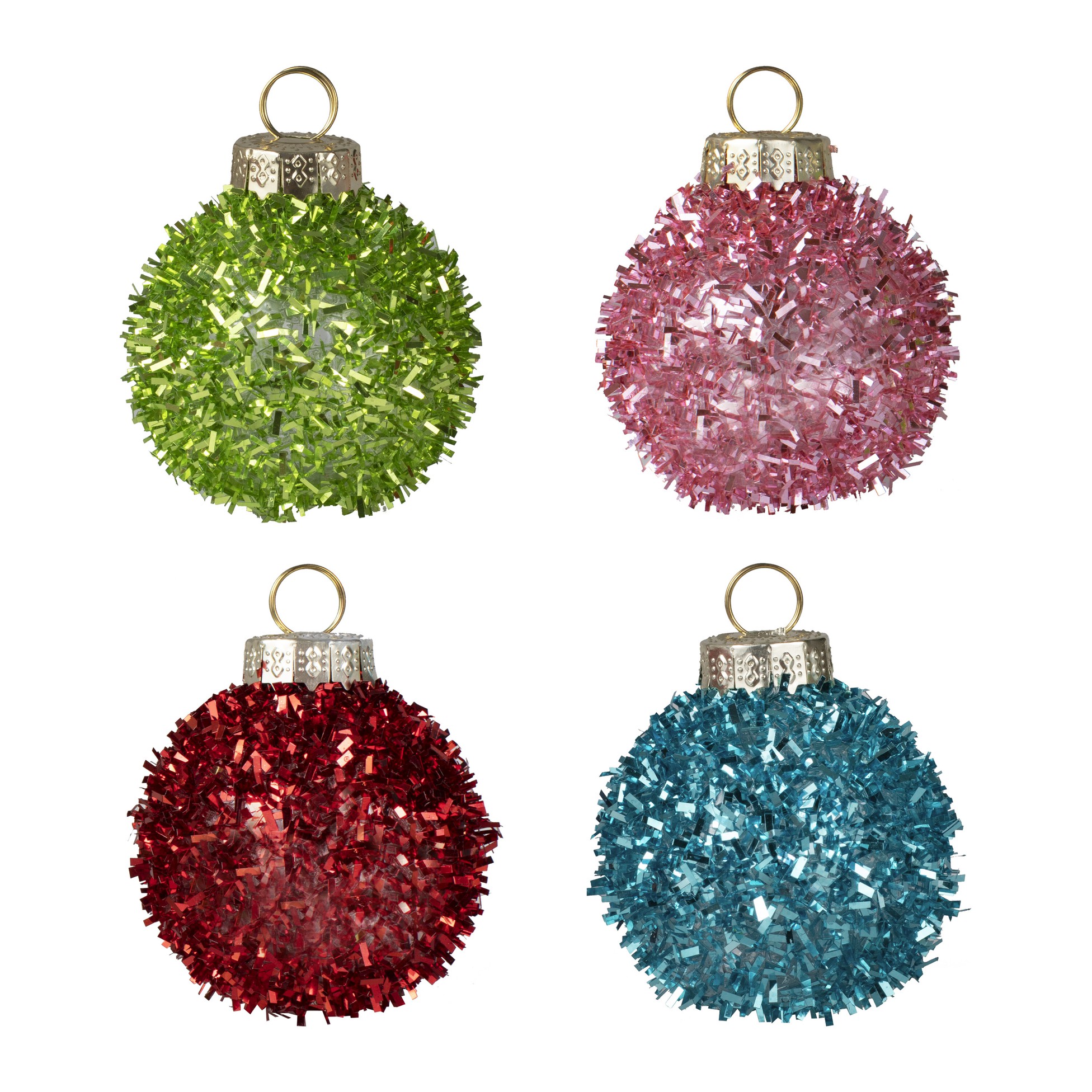 Ginger Ray Merry & Bright Christmas Tinsel Bauble Place Card Holders